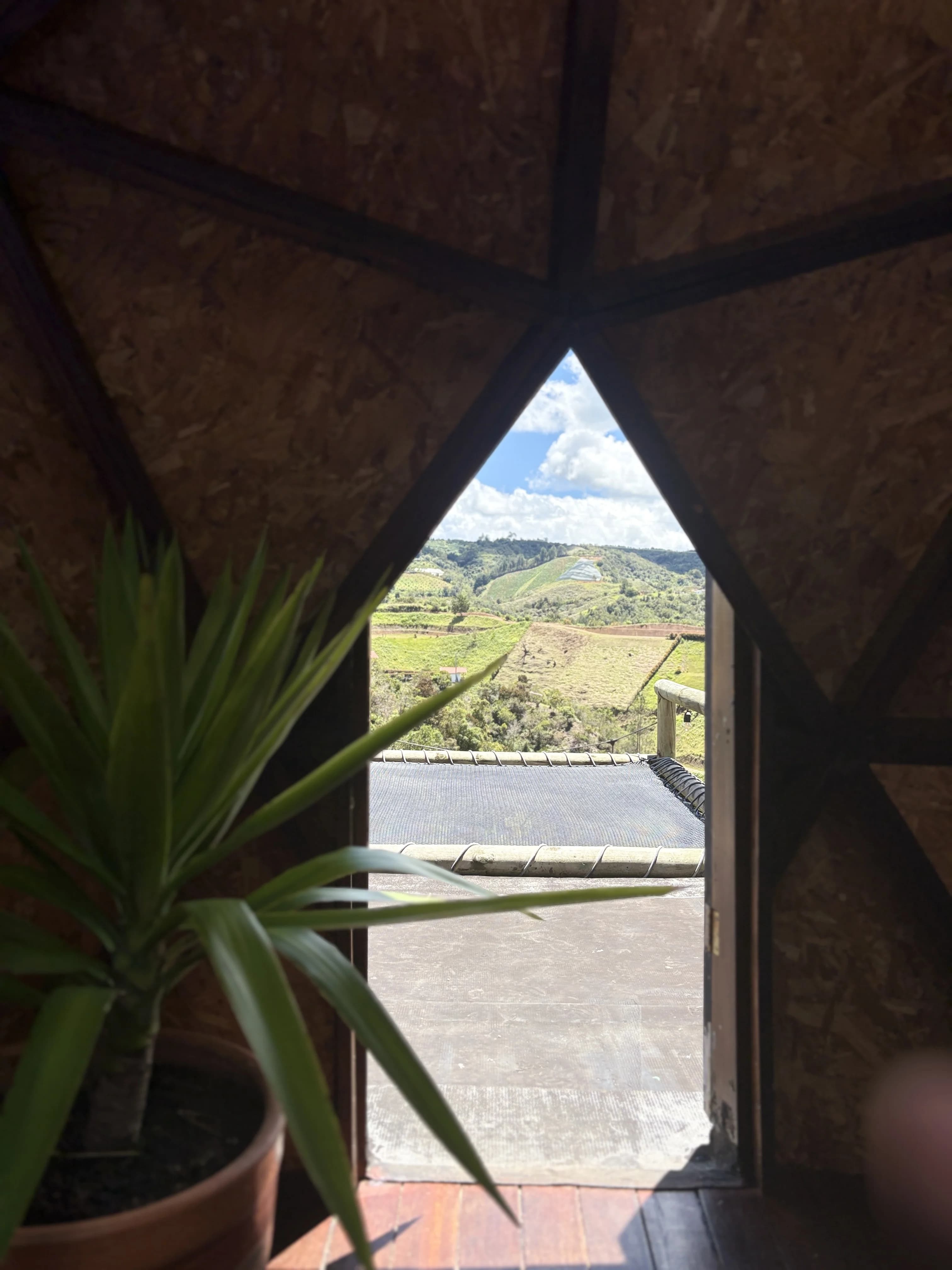 Vista al valle desde el domo — Ikuna Glamping